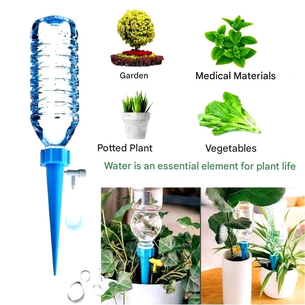 Plant Watering Spikes with Adjustable Flow Valve and Bottle Compatibility, 12-Pack