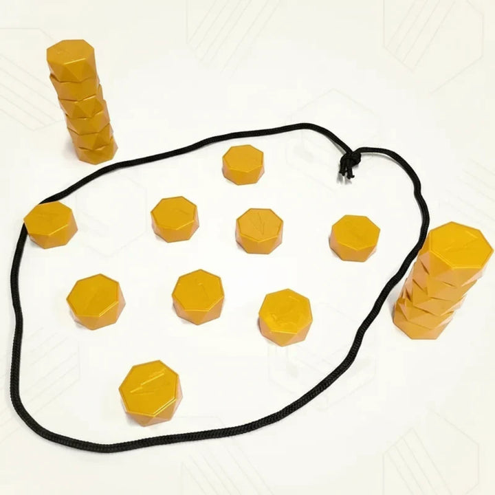 Magnetic Strategy Board Game with Two Player Pieces and Folding Design