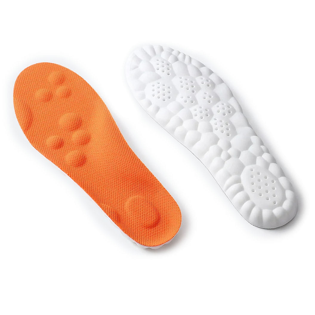 Massage Insoles with Textured Points and Arch Support, Trimmable Full Length