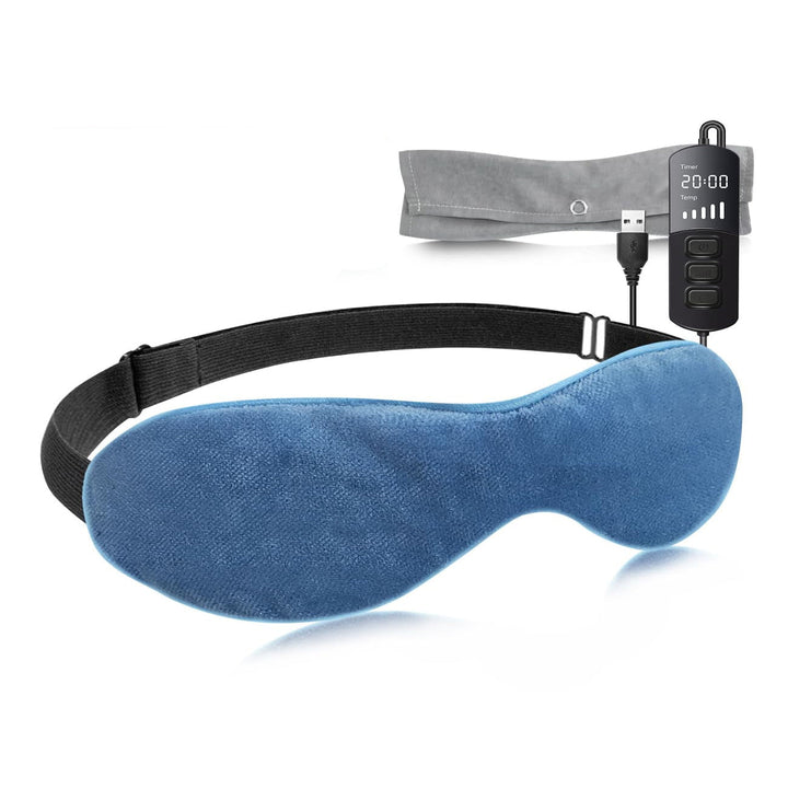 Heated Eye Mask with Graphene Technology and Five Heat Settings, Adjustable Strap
