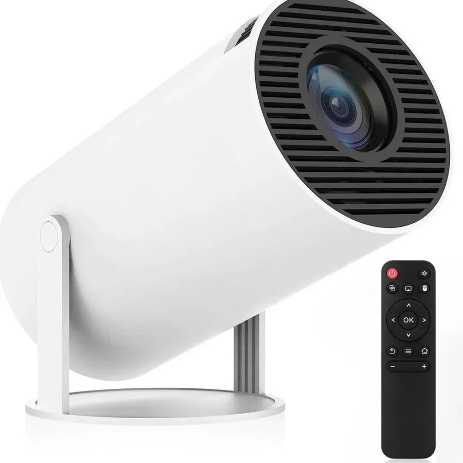 Portable Projector with 130-Inch Screen and 4K Compatible Input, Wireless Mirroring