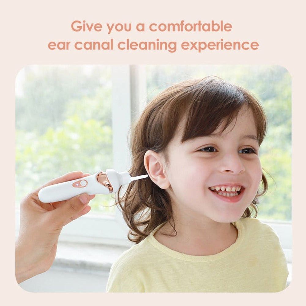 Ear Wax Vacuum with Built-In Light and Soft Silicone Tips, 5 Replacement Tips