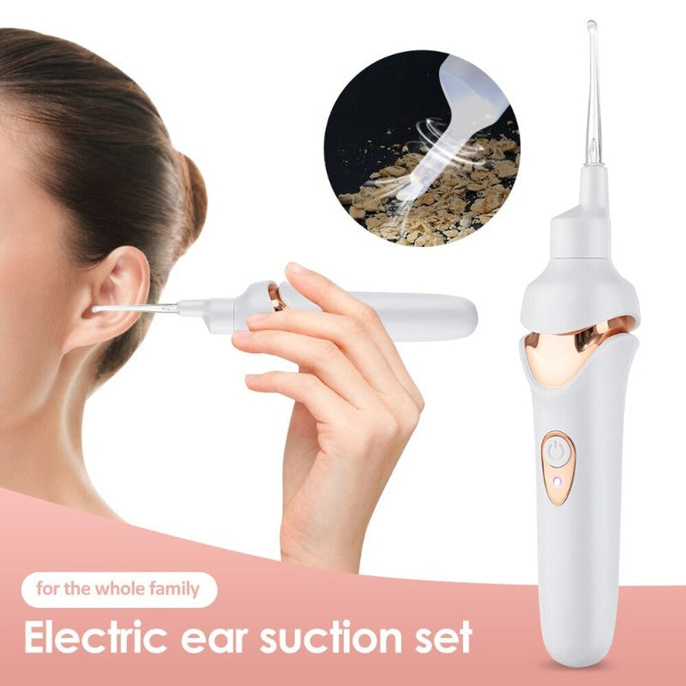 Ear Wax Vacuum with Built-In Light and Soft Silicone Tips, 5 Replacement Tips