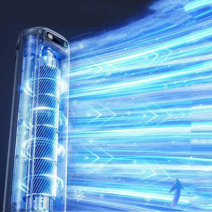 Rechargeable Bladeless Air Cooler with Oscillating Function and Quiet Operation for Small Spaces