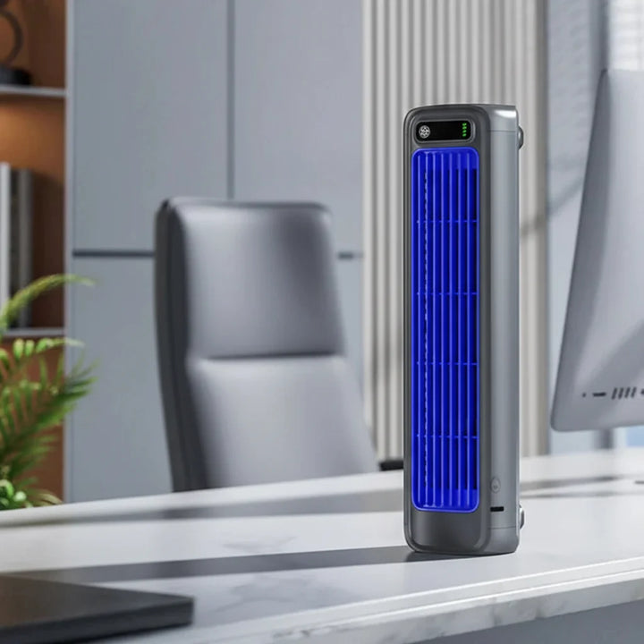 Rechargeable Bladeless Air Cooler with Oscillating Function and Quiet Operation for Small Spaces