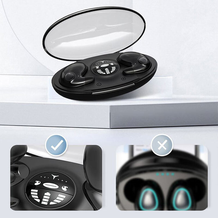 Wireless Sleep Earbuds with Ergonomic Low Profile Design and IPX5 Sweat Resistance