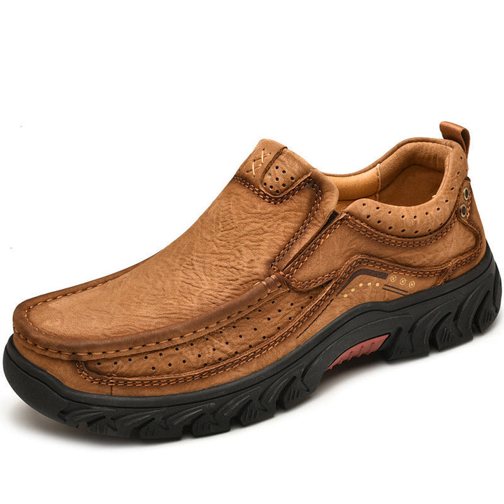 Orthopaedic Ankle Boots with Arch Support and Slip-Resistant Sole, Black Leather