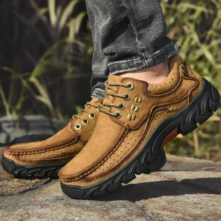 Orthopaedic Ankle Boots with Arch Support and Slip-Resistant Sole, Black Leather