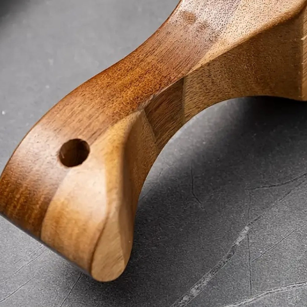 Flat Cheese Grater with Acacia Wood Handle and Stainless Steel Surface